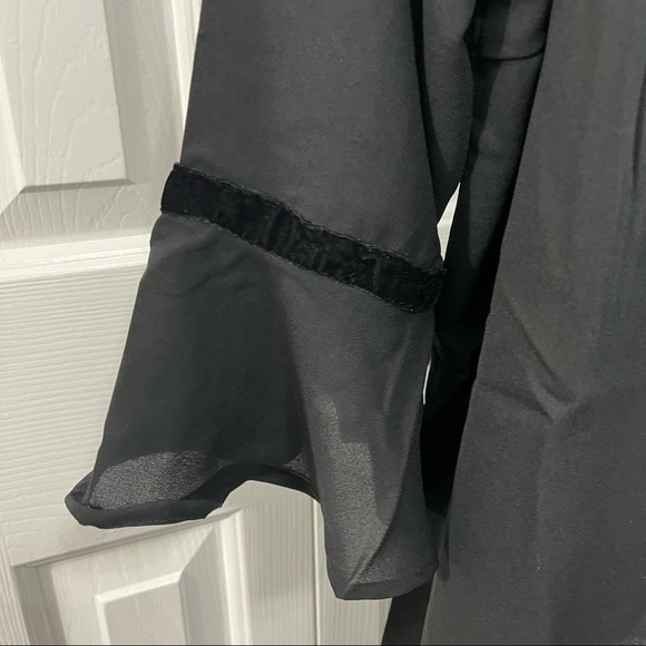 Ellos Embellished Black Top Size 12 New With Tags - Picture 6 of 12